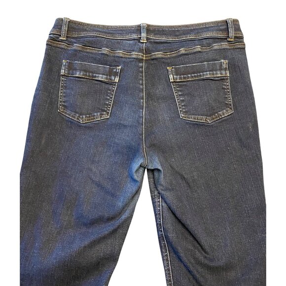 Talbots Petites 16P Blue Jeans Button-Accent Cropped Straight Jeans - Picture 13 of 16